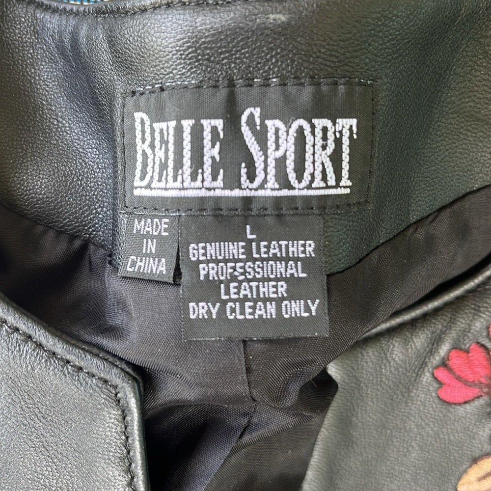 Vintage Belle Sport Genuine Black Leather Women Jacket - Picture 7 of 9